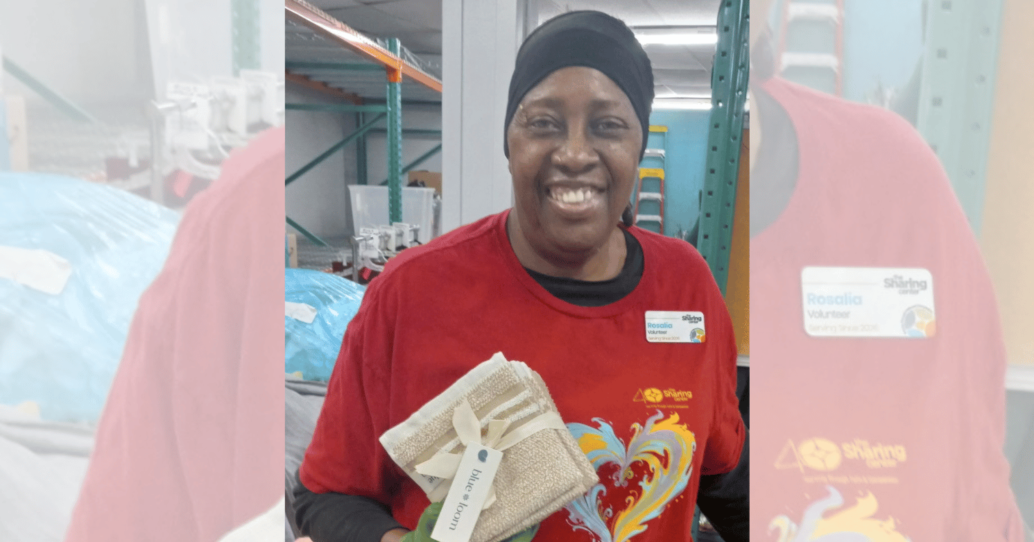 Volunteer Rosalia Dawson gives back through The Sharing Center.